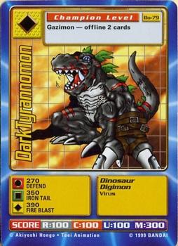 1999 Digimon Series 2 Booster #Bo-79 DarkTyrannomon Front