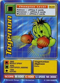1999 Digimon Series 2 Booster #Bo-84 Togemon Front