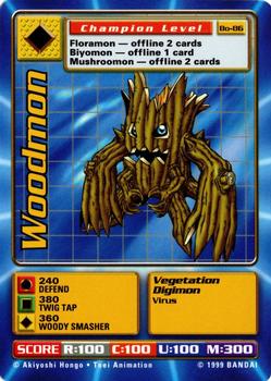 1999 Digimon Series 2 Booster #Bo-86 Woodmon Front