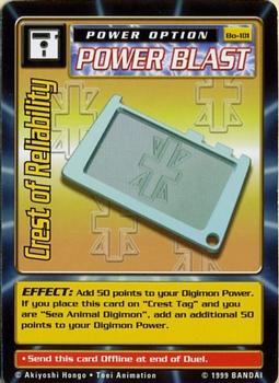 1999 Digimon Series 2 Booster #Bo-101 Crest of Reliability Front