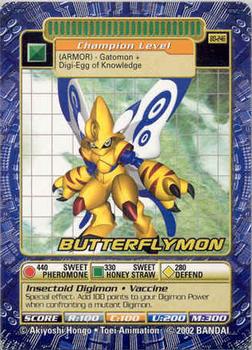 2002 Digimon Series 5 Booster #Bo-246 Butterflymon Front