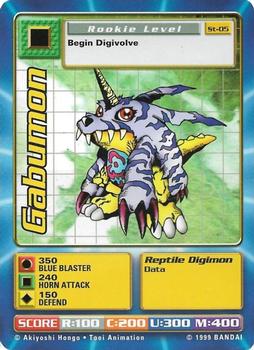 1999 Digimon: Digi-Battle CCG Series 1 Starter Set #St-05 Gabumon Front