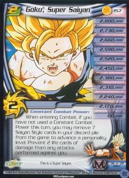2003 Score Dragon Ball Z Buu Saga #157 Goku, Super Saiyan Front