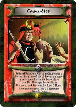 1997 Legend of the Five Rings: Crimson and Jade #NNO Cowardice Front