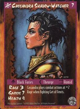 1995 Rage Umbra #NNO1 Cassandra Shadow-Watcher Front
