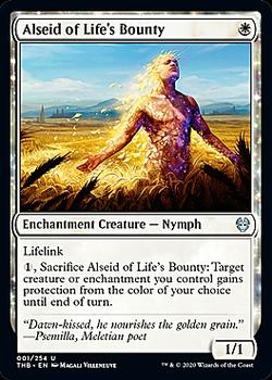 2020 Magic The Gathering Theros Beyond Death #001 Alseid of Life's Bounty Front