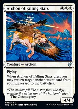 2020 Magic The Gathering Theros Beyond Death #002 Archon of Falling Stars Front