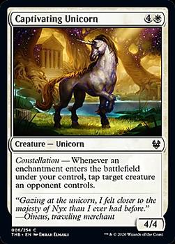 2020 Magic The Gathering Theros Beyond Death #006 Captivating Unicorn Front