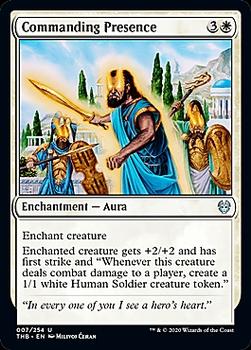 2020 Magic The Gathering Theros Beyond Death #007 Commanding Presence Front