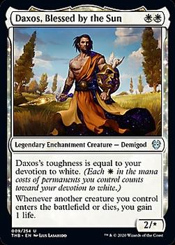 2020 Magic The Gathering Theros Beyond Death #009 Daxos, Blessed by the Sun Front