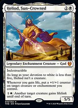2020 Magic The Gathering Theros Beyond Death #018 Heliod, Sun-Crowned Front