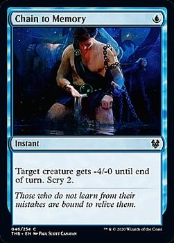 2020 Magic The Gathering Theros Beyond Death #046 Chain to Memory Front
