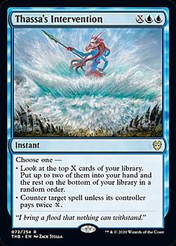 2020 Magic The Gathering Theros Beyond Death #072 Thassa's Intervention Front