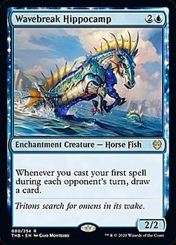 2020 Magic The Gathering Theros Beyond Death #080 Wavebreak Hippocamp Front
