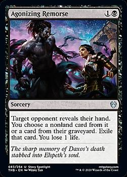 2020 Magic The Gathering Theros Beyond Death #083 Agonizing Remorse Front