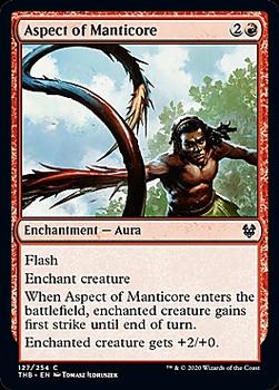 2020 Magic The Gathering Theros Beyond Death #127 Aspect of Manticore Front