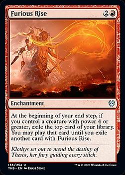 2020 Magic The Gathering Theros Beyond Death #136 Furious Rise Front