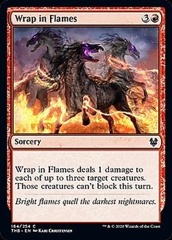 2020 Magic The Gathering Theros Beyond Death #164 Wrap in Flames Front