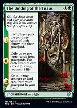 2020 Magic The Gathering Theros Beyond Death #166 The Binding of the Titans Front