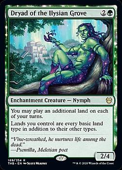 2020 Magic The Gathering Theros Beyond Death #169 Dryad of the Ilysian Grove Front