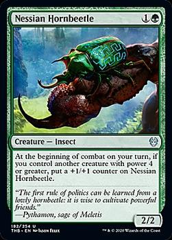 2020 Magic The Gathering Theros Beyond Death #182 Nessian Hornbeetle Front