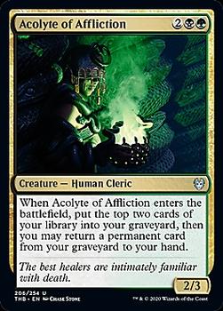 2020 Magic The Gathering Theros Beyond Death #206 Acolyte of Affliction Front