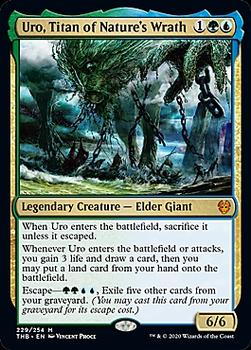 2020 Magic The Gathering Theros Beyond Death #229 Uro, Titan of Nature's Wrath Front