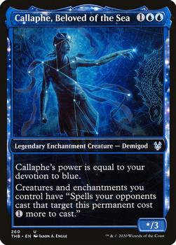 2020 Magic The Gathering Theros Beyond Death #260 Callaphe, Beloved of the Sea Front