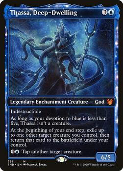 2020 Magic The Gathering Theros Beyond Death #261 Thassa, Deep-Dwelling Front