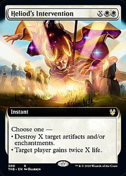 2020 Magic The Gathering Theros Beyond Death #300 Heliod's Intervention Front
