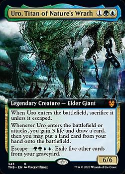 2020 Magic The Gathering Theros Beyond Death #343 Uro, Titan of Nature's Wrath Front