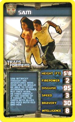 2010 Top Trumps Transformers Revenge of the Fallen #NNO Sam Front