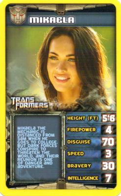 2010 Top Trumps Transformers Revenge of the Fallen #NNO Mikaela Front