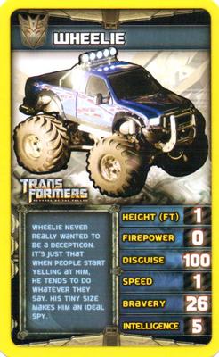 2010 Top Trumps Transformers Revenge of the Fallen #NNO Wheelie Front