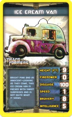 2010 Top Trumps Transformers Revenge of the Fallen #NNO Ice Cream Van Front