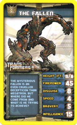 2010 Top Trumps Transformers Revenge of the Fallen #NNO The Fallen Front