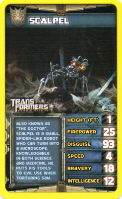 2010 Top Trumps Transformers Revenge of the Fallen #NNO Scalpel Front