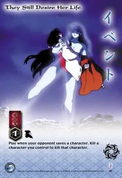 2005 Score InuYasha TCG: Jaki #40 They Still Desire Her Life Front