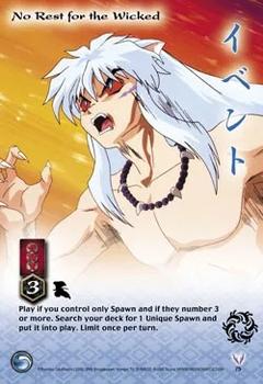 2005 Score InuYasha TCG: Jaki #75 No Rest for the Wicked Front