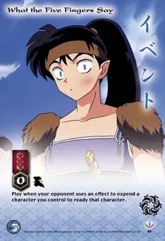 2005 Score InuYasha TCG: Jaki #90 What the Five Fingers Say Front