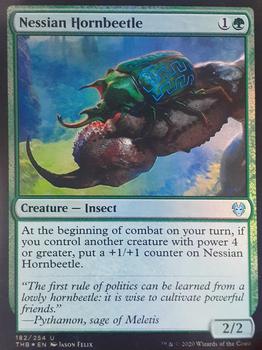 2020 Magic The Gathering Theros Beyond Death - Foil #182 Nessian Hornbeetle Front