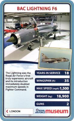 2013 Top Trumps Royal Air Force Museum #NNO BAC Lightning F6 Front