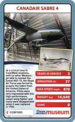 2013 Top Trumps Royal Air Force Museum #NNO Canadair Sabre 4 Front