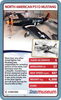 2013 Top Trumps Royal Air Force Museum #NNO North American P51D Mustang Front