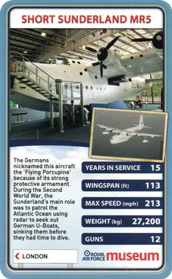 2013 Top Trumps Royal Air Force Museum #NNO Short Sunderland MR5 IIA Front