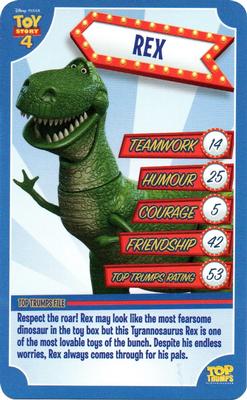 2019 Top Trumps Toy Story 4 #NNO Rex Front
