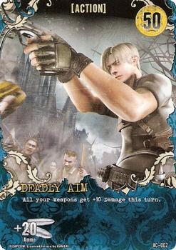 2010 Bandai Resident Evil: The Deck Building Game Premier #AC-002 Deadly Aim Front