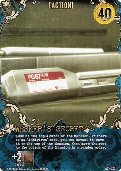 2011 Bandai Resident Evil Outbreak Deck Building Game #AC-025 Wesker's Secret Front