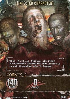 2011 Bandai Resident Evil Outbreak Deck Building Game #CH-031 Zombie A Front