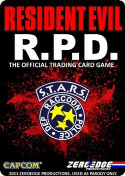 2011 Bandai Resident Evil Nightmare Deck Building Game #AC-034 Raccon City Police Departament Back